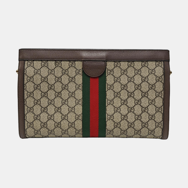 Ophidia Medium Monogram Coated Canvas Beige