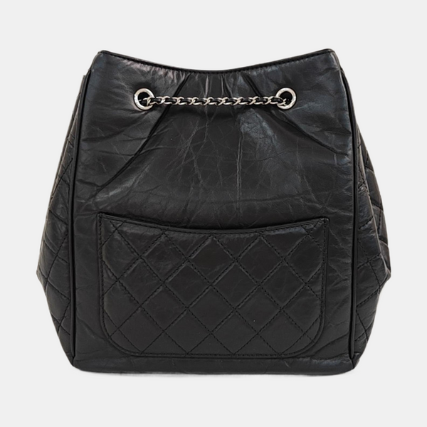Quilted Calfskin Shoulder Bag Black