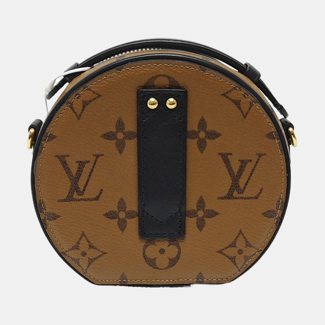 BOITE CHAPEAU Mini Monogram Coated Canvas Brown