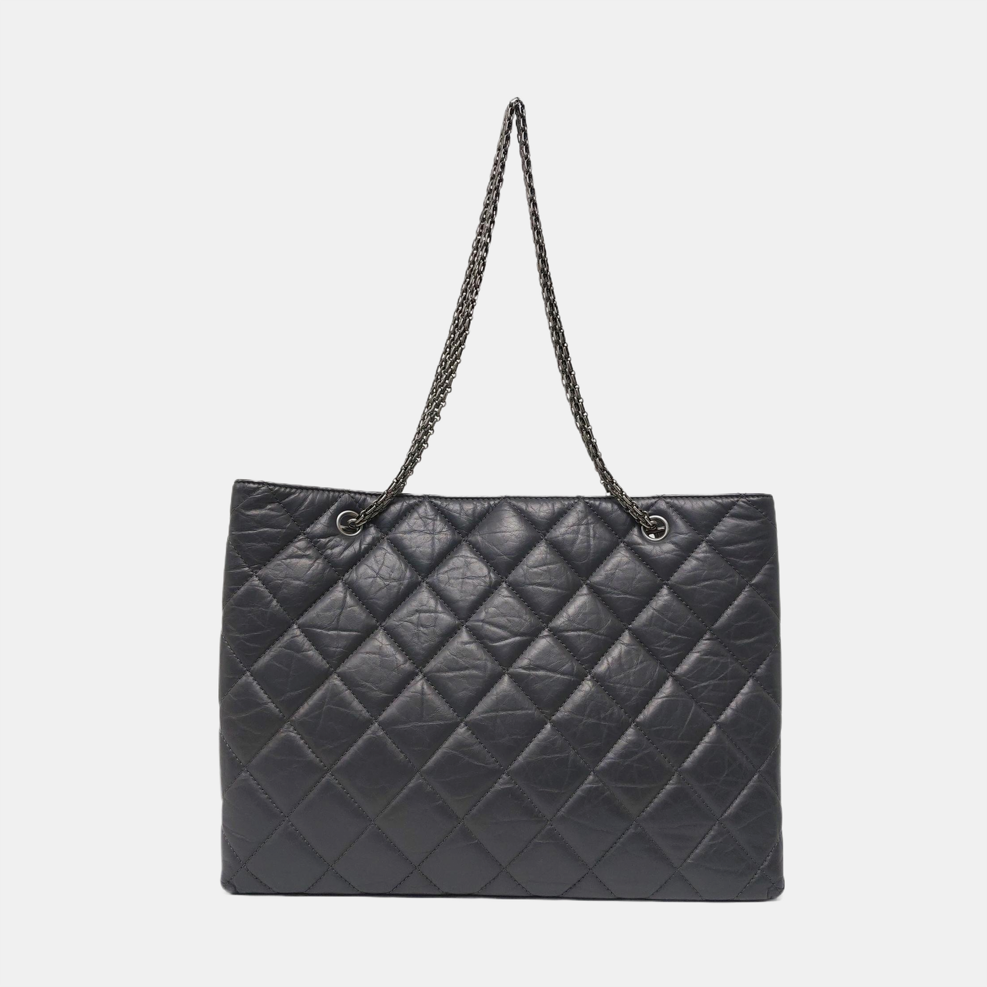 2.55 Quilted Calfskin Gray