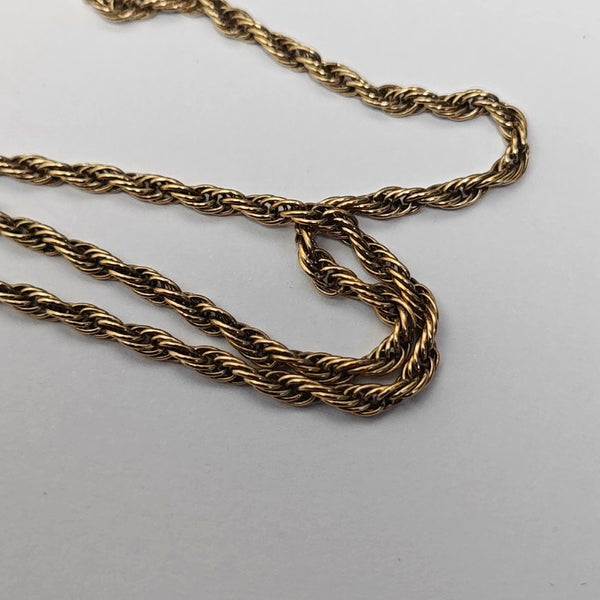 Authenticated pre-owned  Gold Tone Metal Synthetic Crystal Gold Necklace - Necklace at Looply