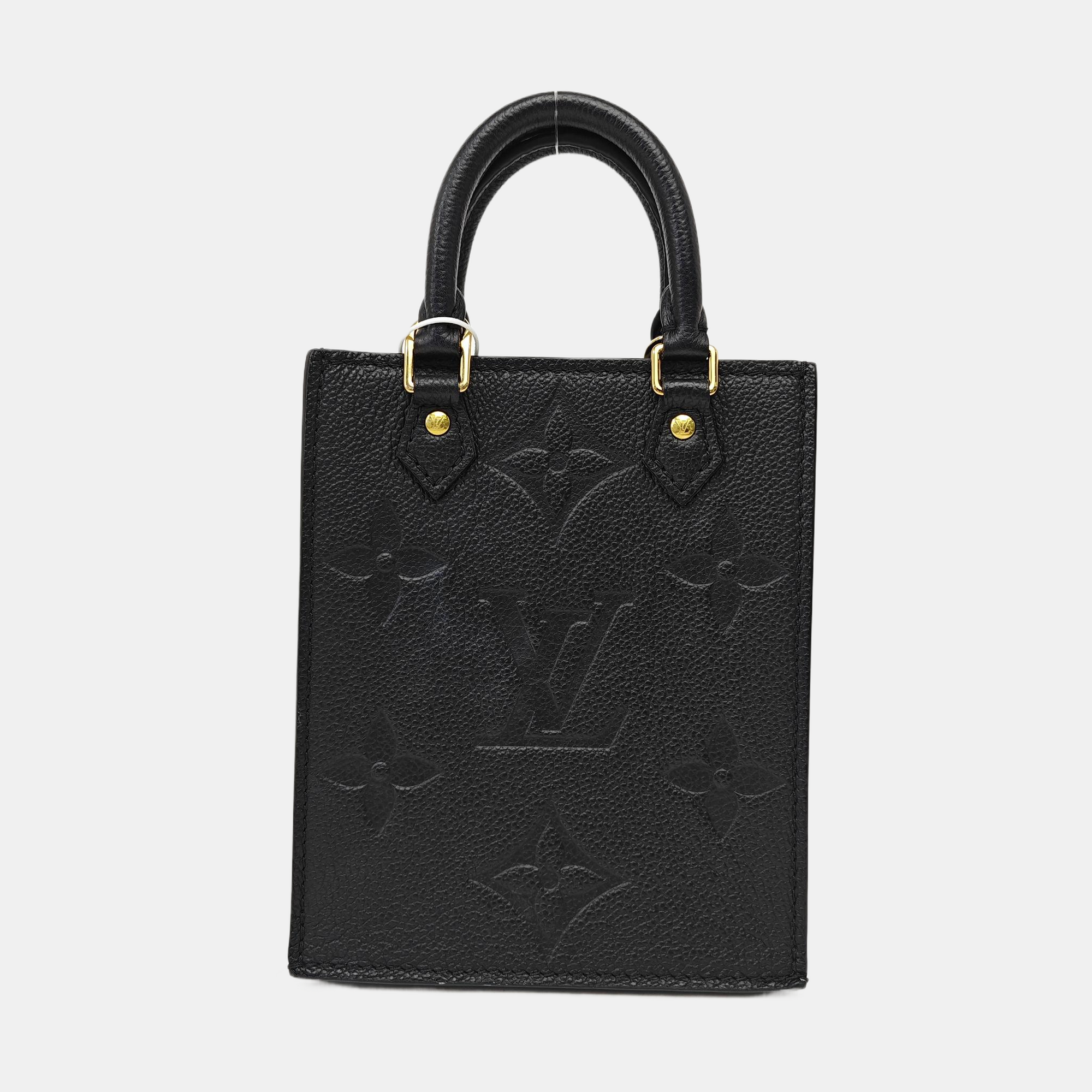 SAC PLAT Mini Calfskin Black