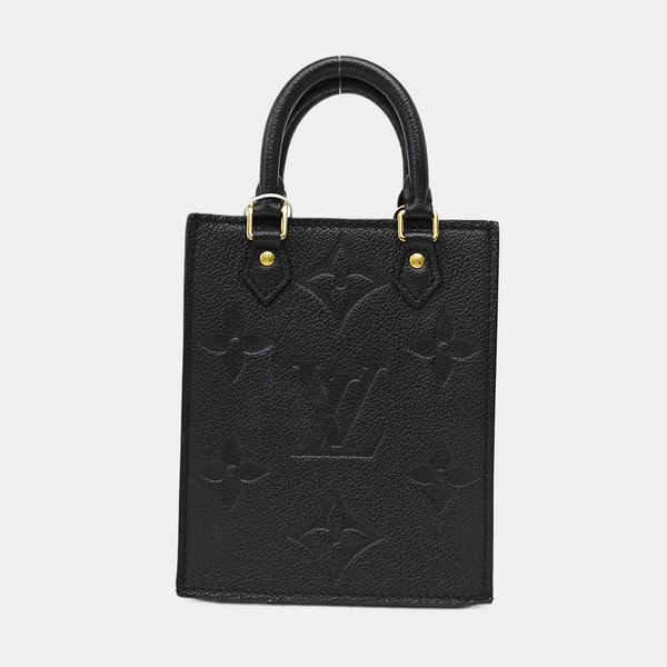 SAC PLAT Mini Calfskin Black