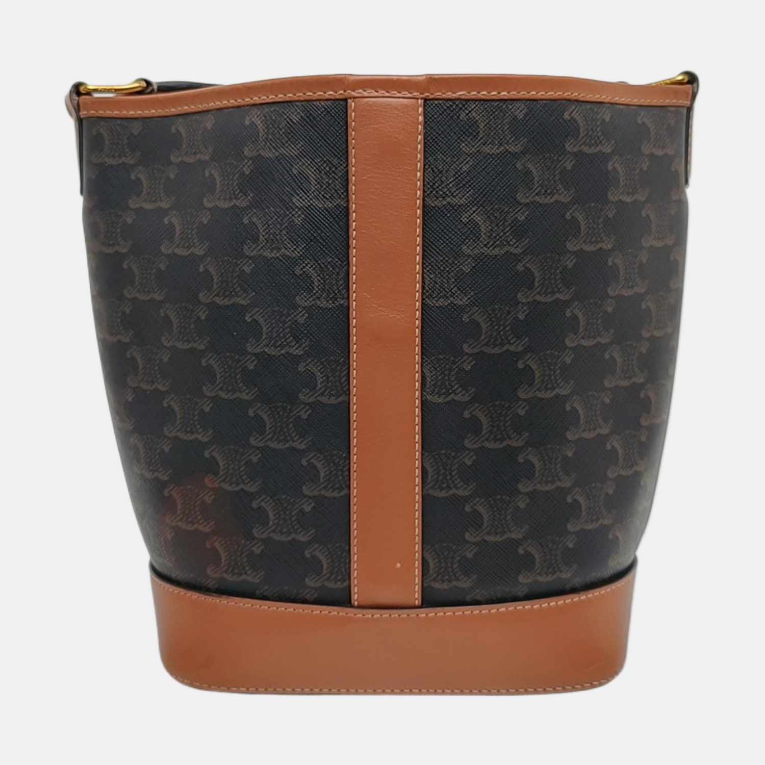 Authenticated pre-owned  TRIOMPHE CANVAS Coated Canvas Brown - Shoulder Bag at Looply