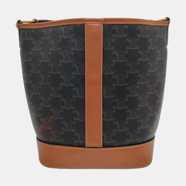 Authenticated pre-owned  TRIOMPHE CANVAS Coated Canvas Brown - Shoulder Bag at Looply