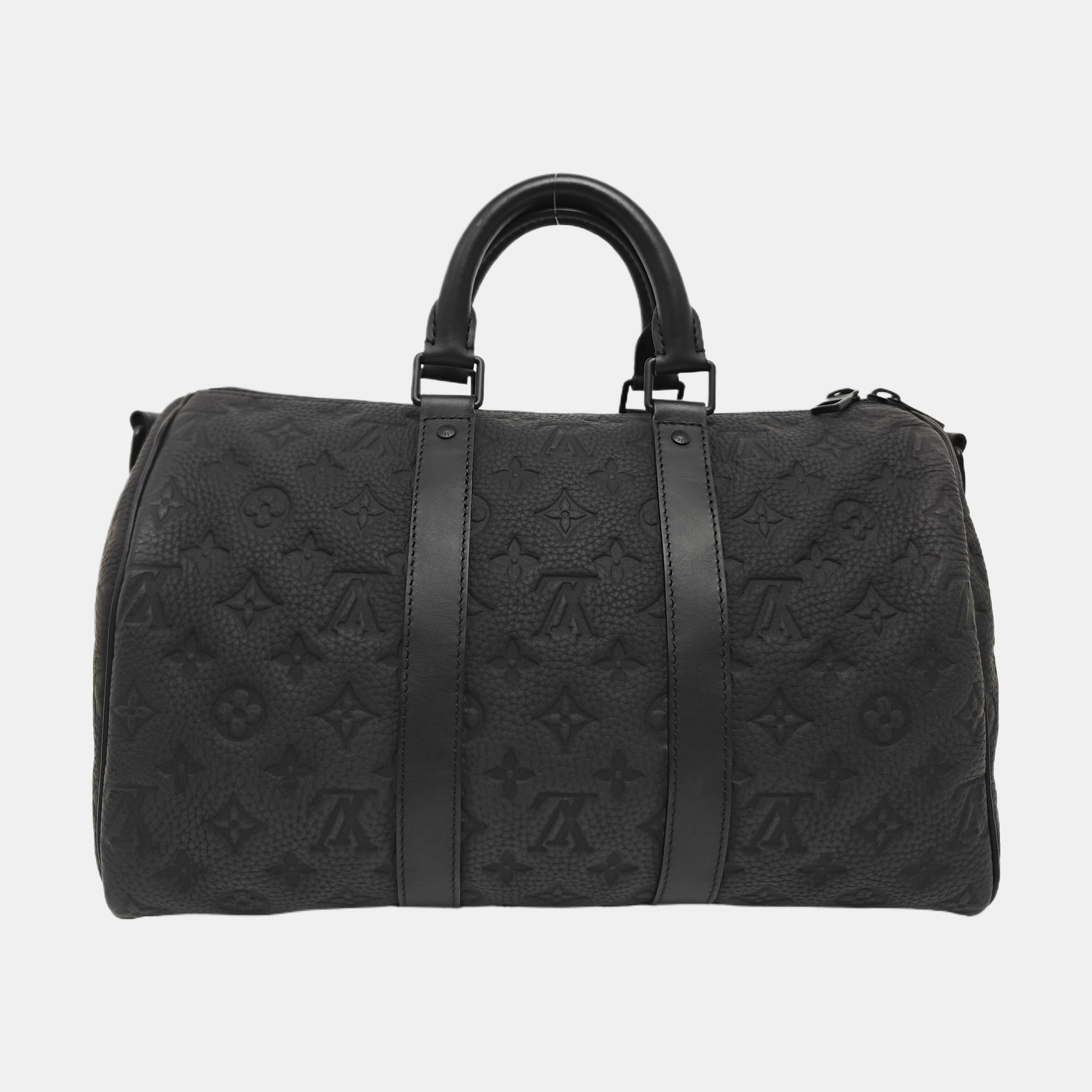 KEEPALL 35 Monogram Calfskin Black
