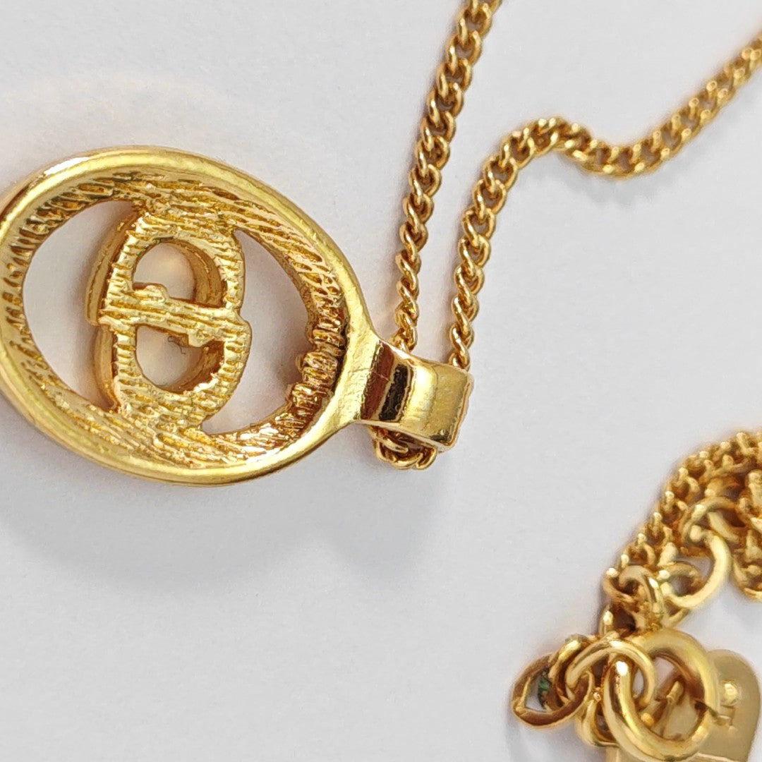 Petit CD Metal Gold Necklace