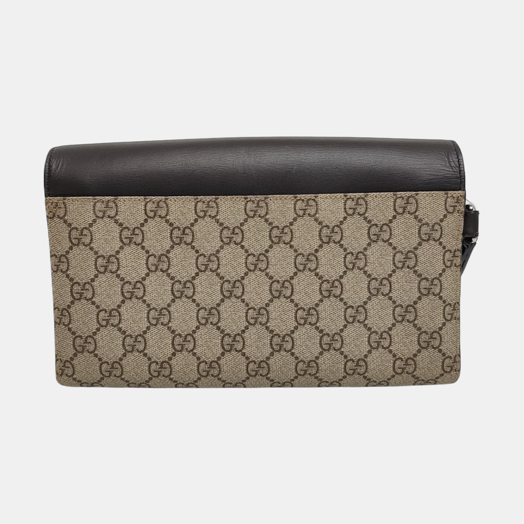 Monogram Coated Canvas Clutch Black