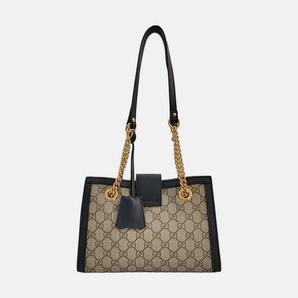 Padlock Small Monogram Coated Canvas Beige