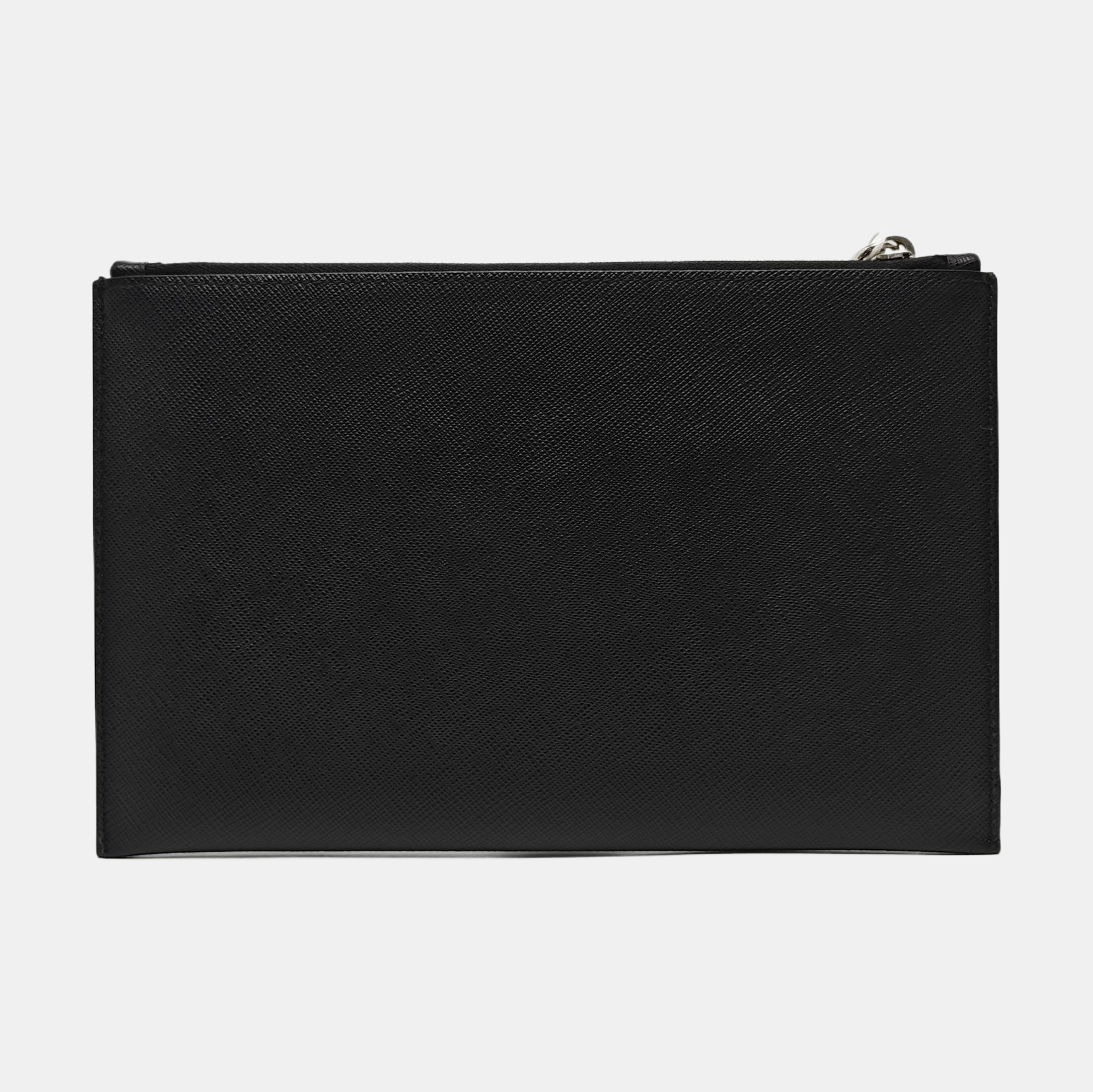 Saffiano Calfskin Clutch Black
