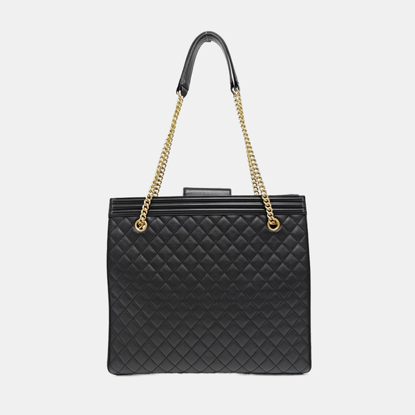 Quilted Calfskin Shoulder Bag Black