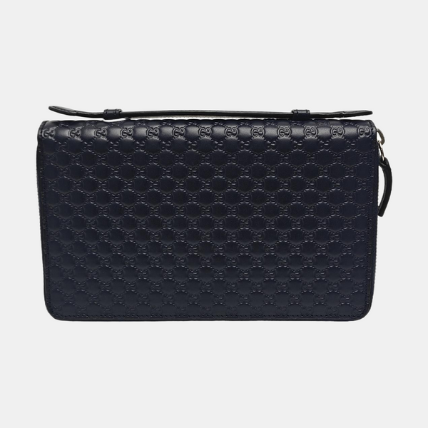 Monogram Calfskin Clutch Blue