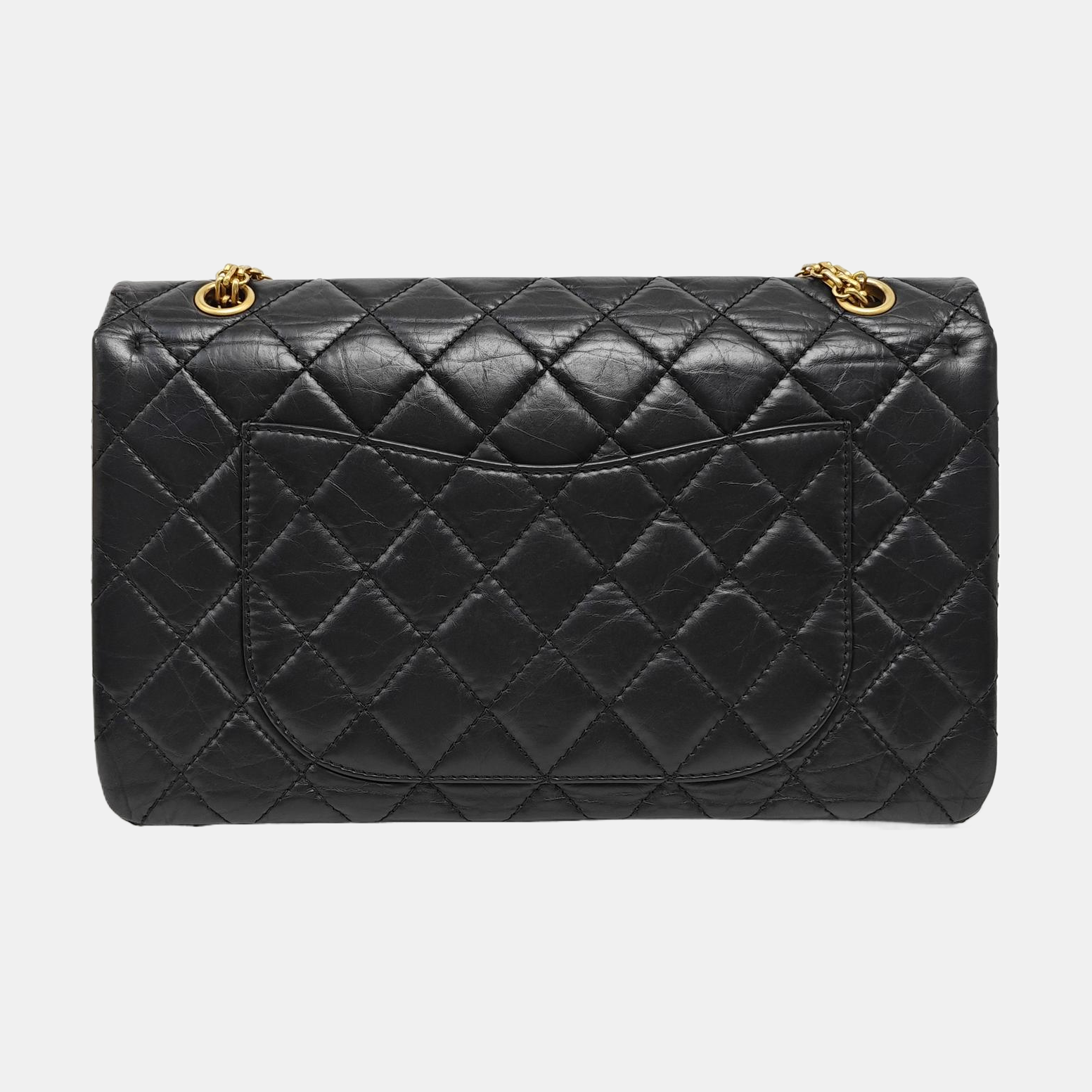 2.55 Maxi Quilted Calfskin Black