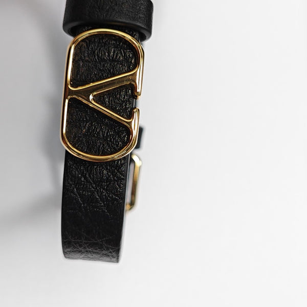 Leather Black Bangle