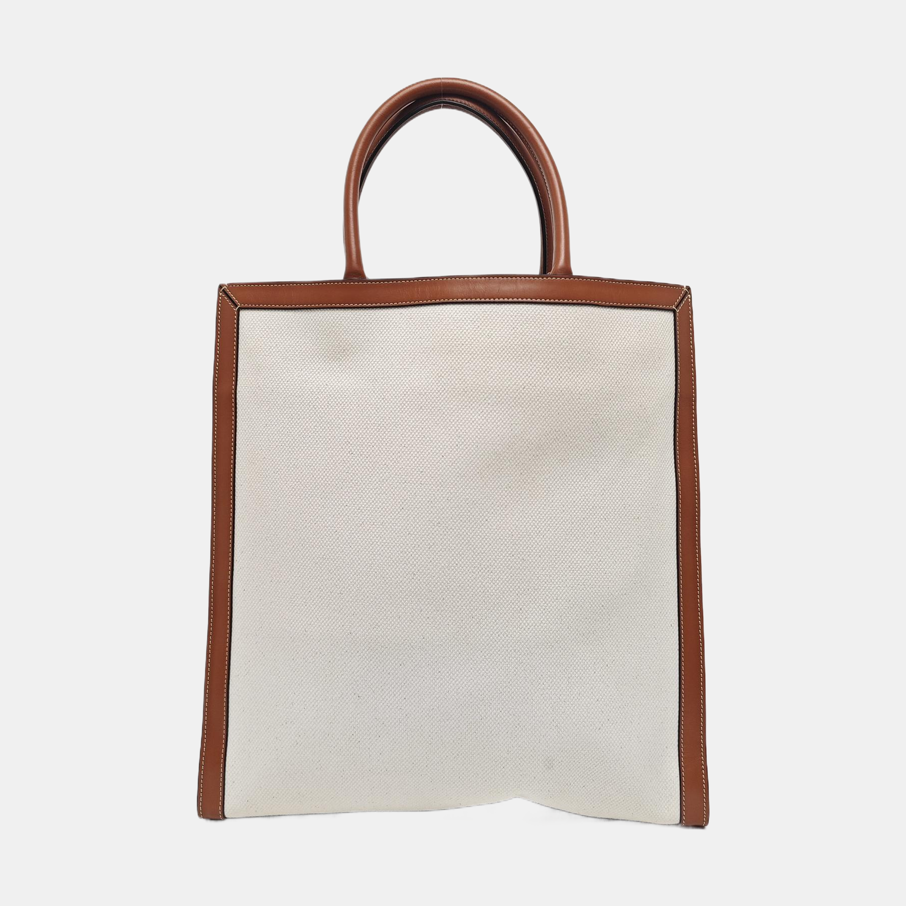 Authenticated pre-owned  CABAS CELINE Medium Canvas Beige - Top Handle Bag at Looply
