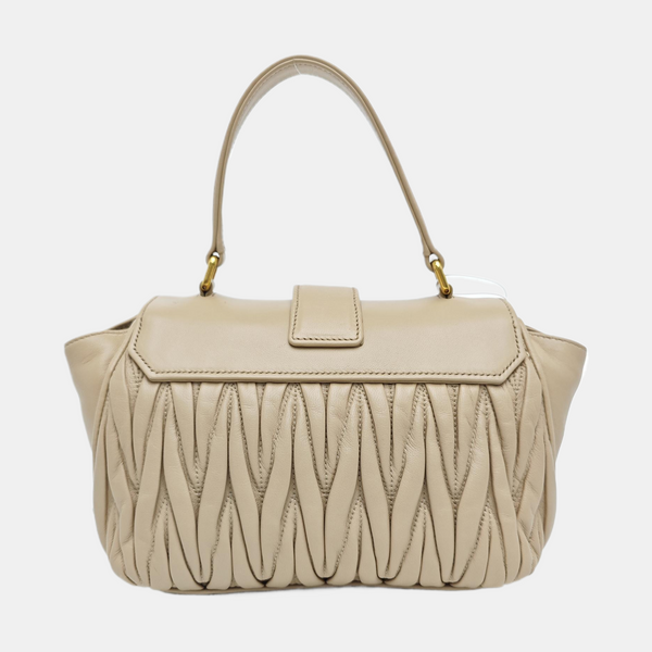 Matelassé Quilted Lambskin Beige
