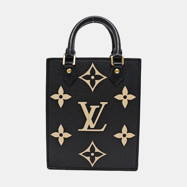 SAC PLAT Mini Monogram Calfskin Black