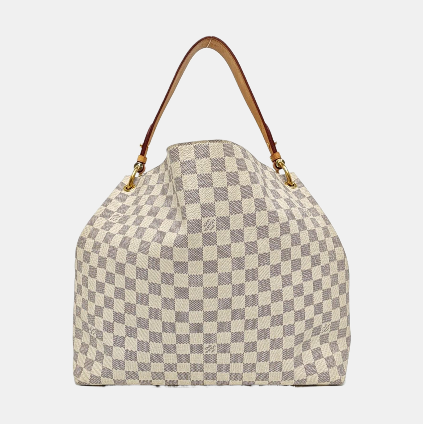 GRACEFUL PM Damier Azur Coated Canvas White
