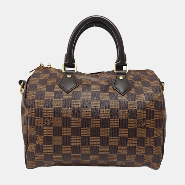 SPEEDY 25 Damier Ebene Coated Canvas Brown