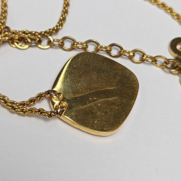 Dior Oblique Metal Gold Necklace