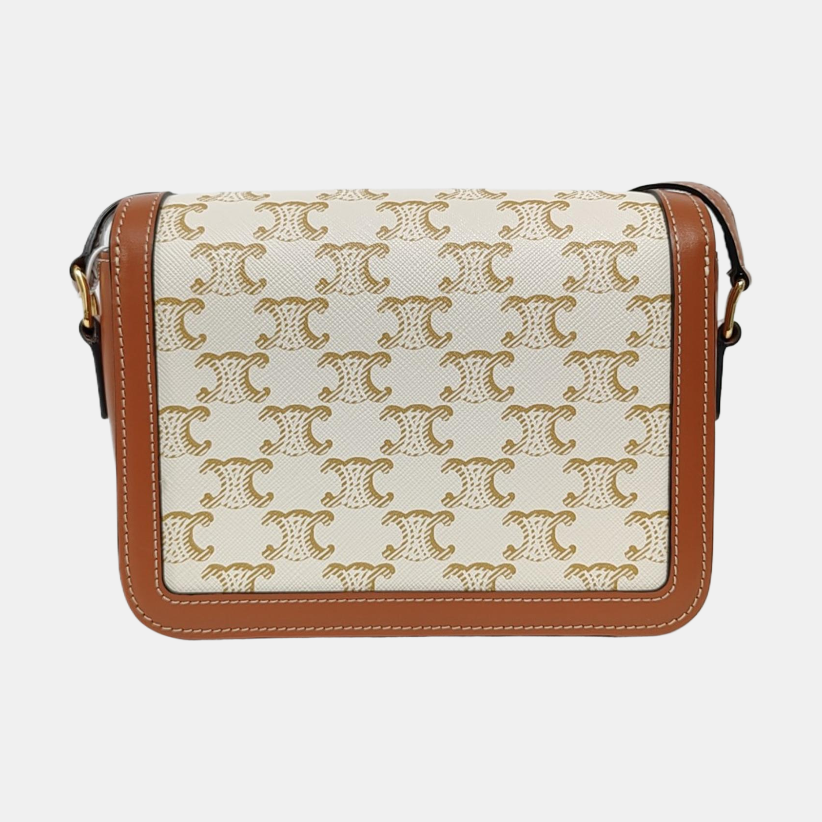 Authenticated pre-owned  TRIOMPHE Teen Coated Canvas Beige - Shoulder Bag at Looply