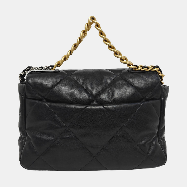 CHANEL 19 Large Quilted Lambskin Black