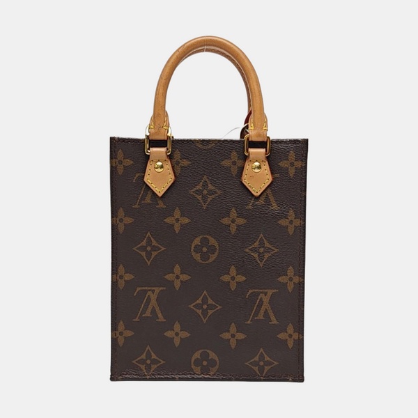 SAC PLAT Mini Monogram Coated Canvas Brown