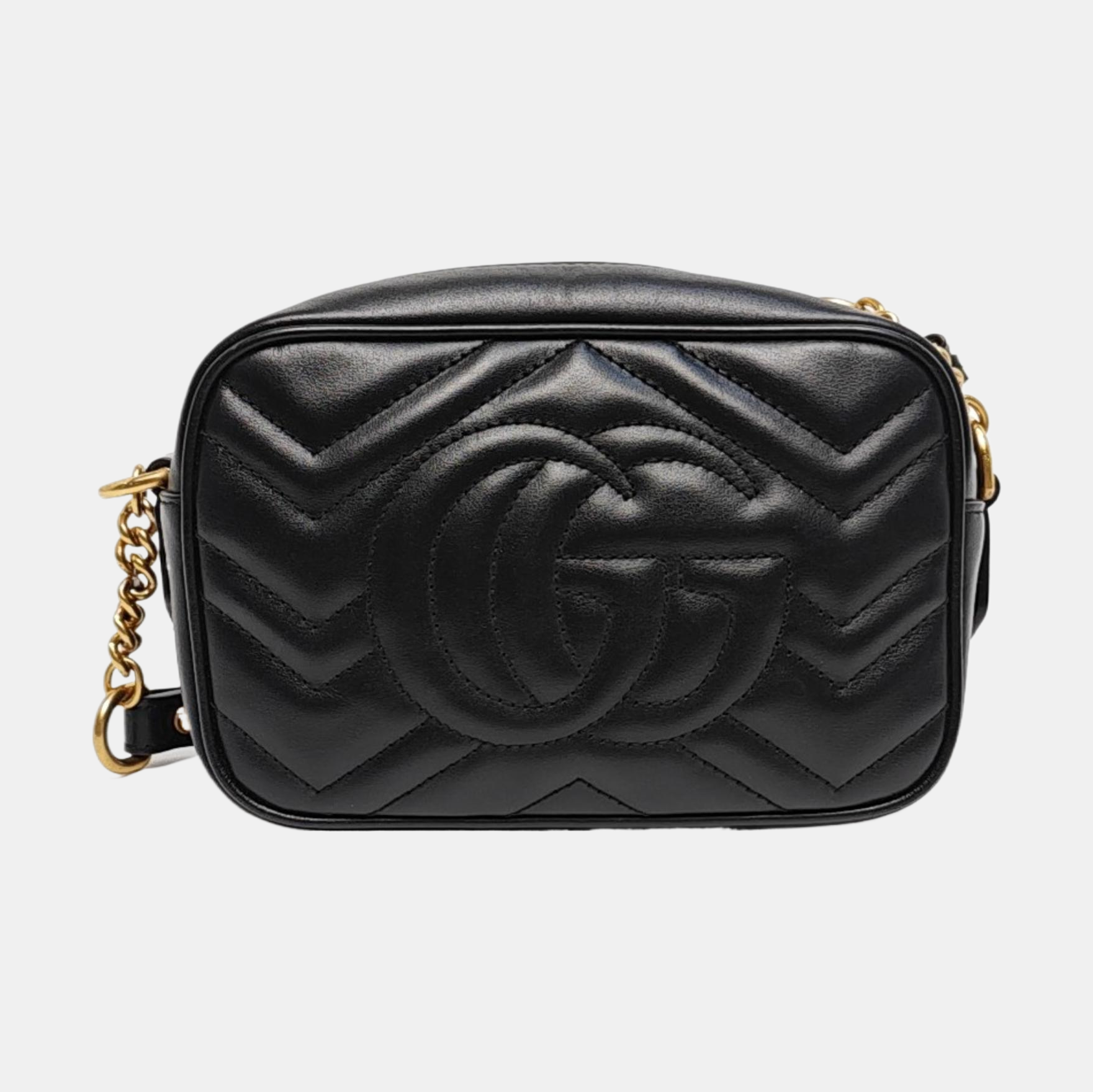 GG Marmont Mini Quilted Calfskin Black
