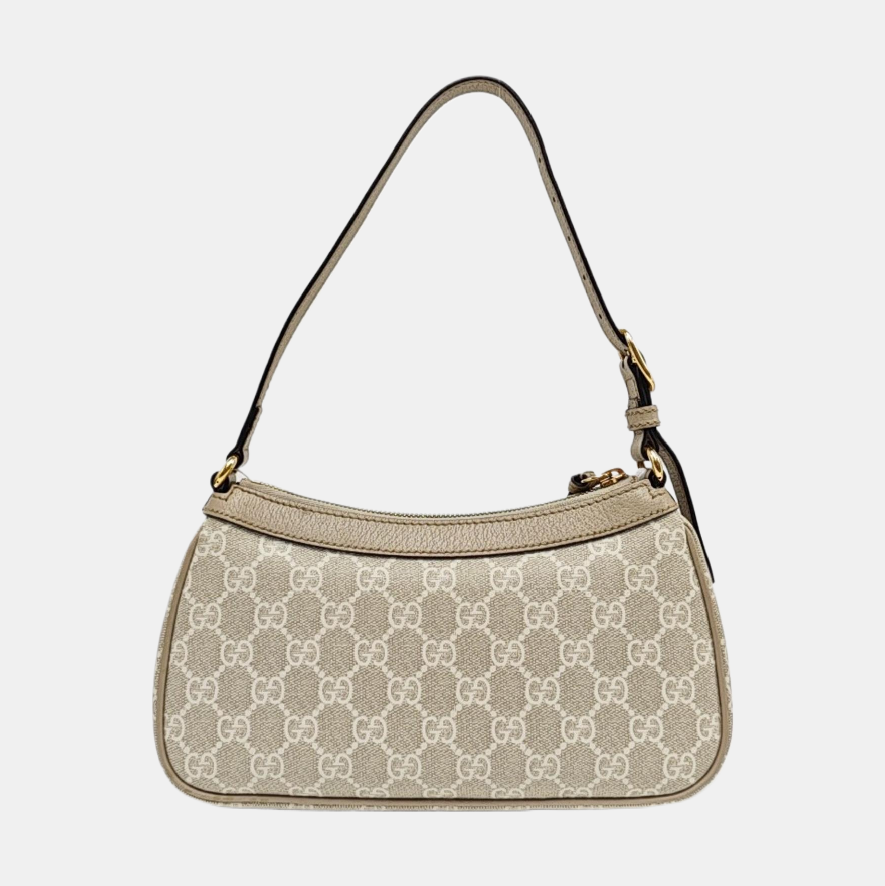 Ophidia Small Monogram Coated Canvas Beige