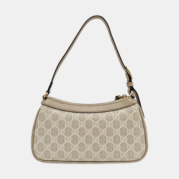 Ophidia Small Monogram Coated Canvas Beige