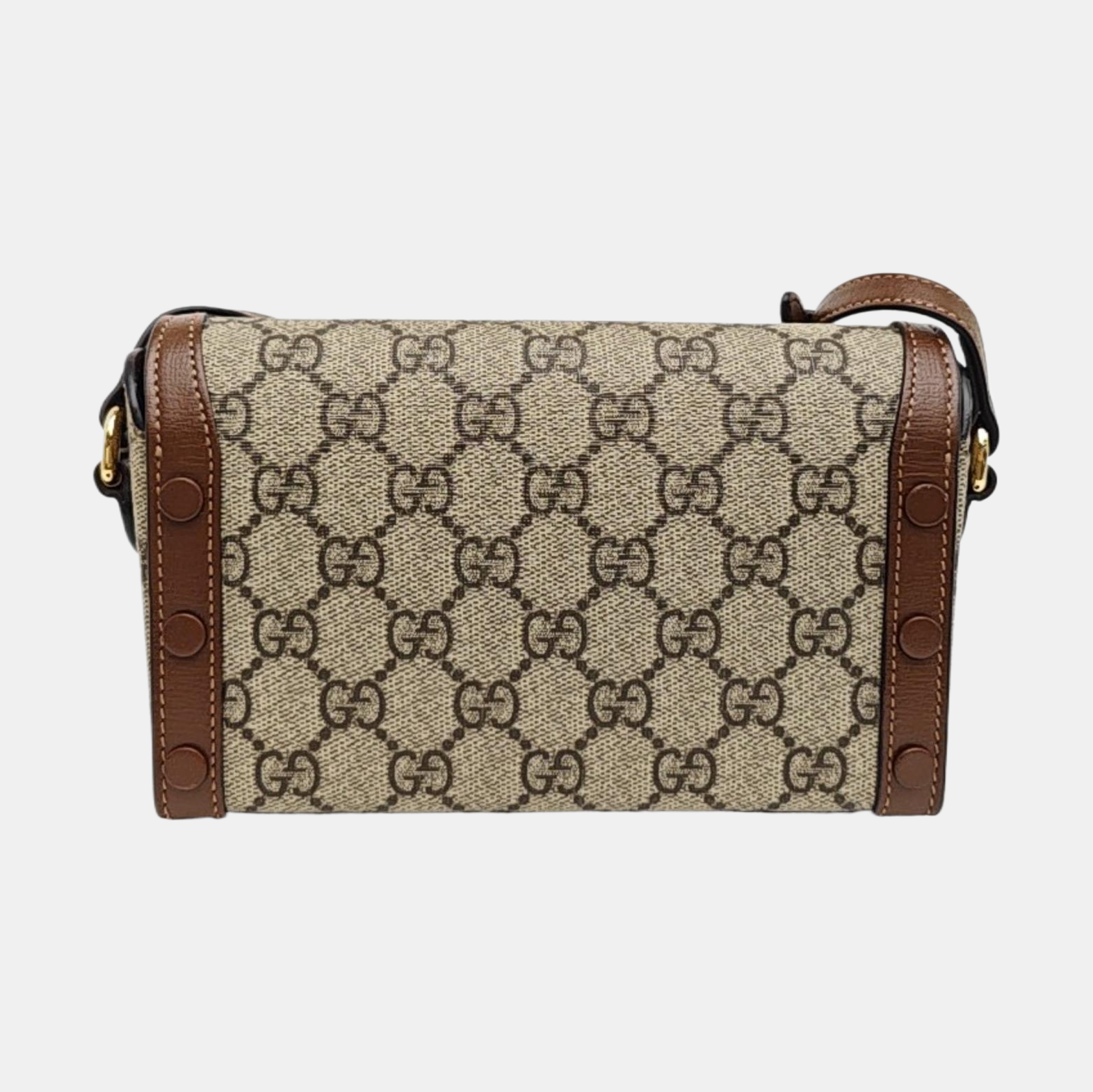 Horsebit 1955 Mini Monogram Coated Canvas Beige