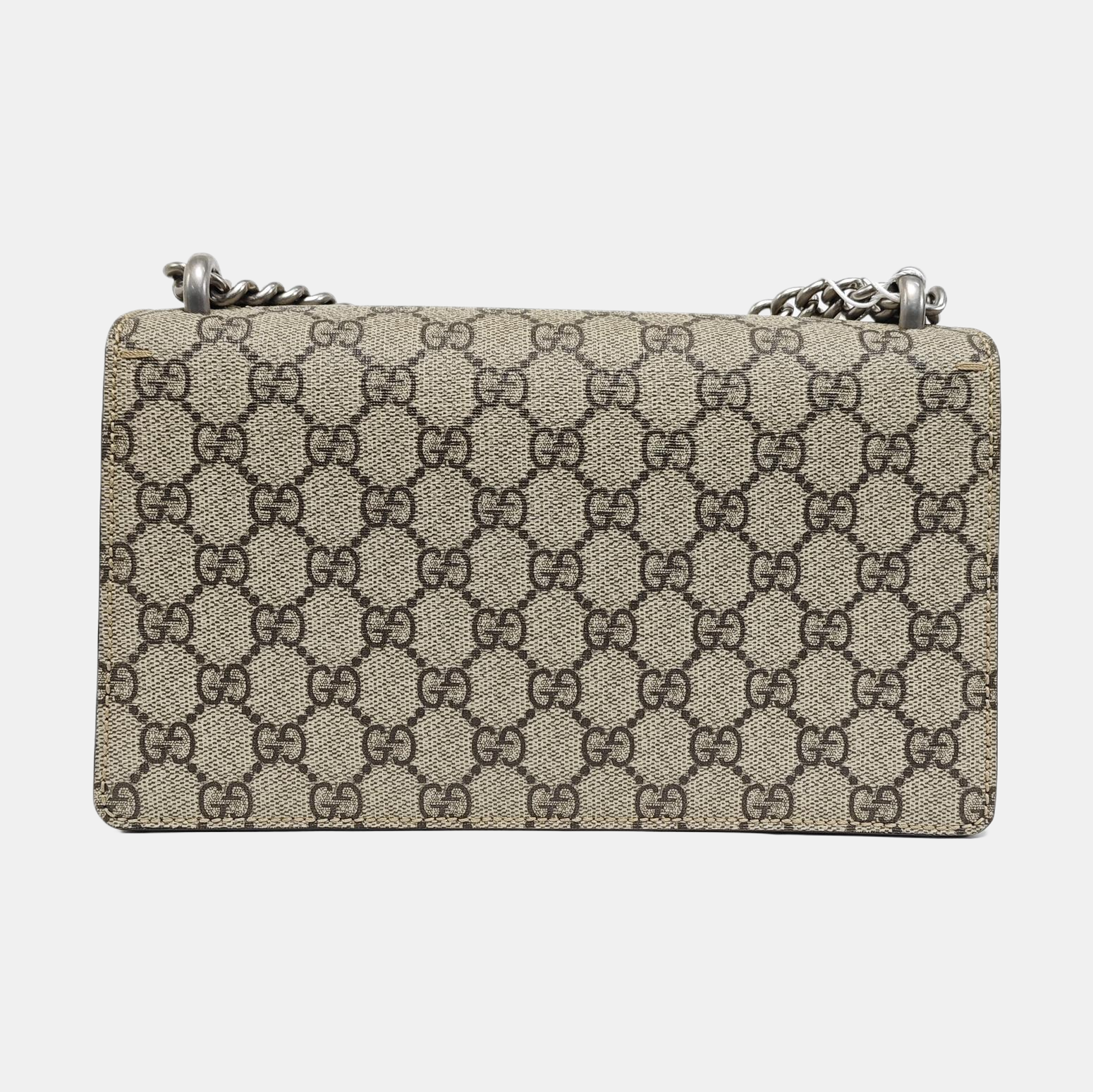 Dionysus Small Monogram Coated Canvas Beige