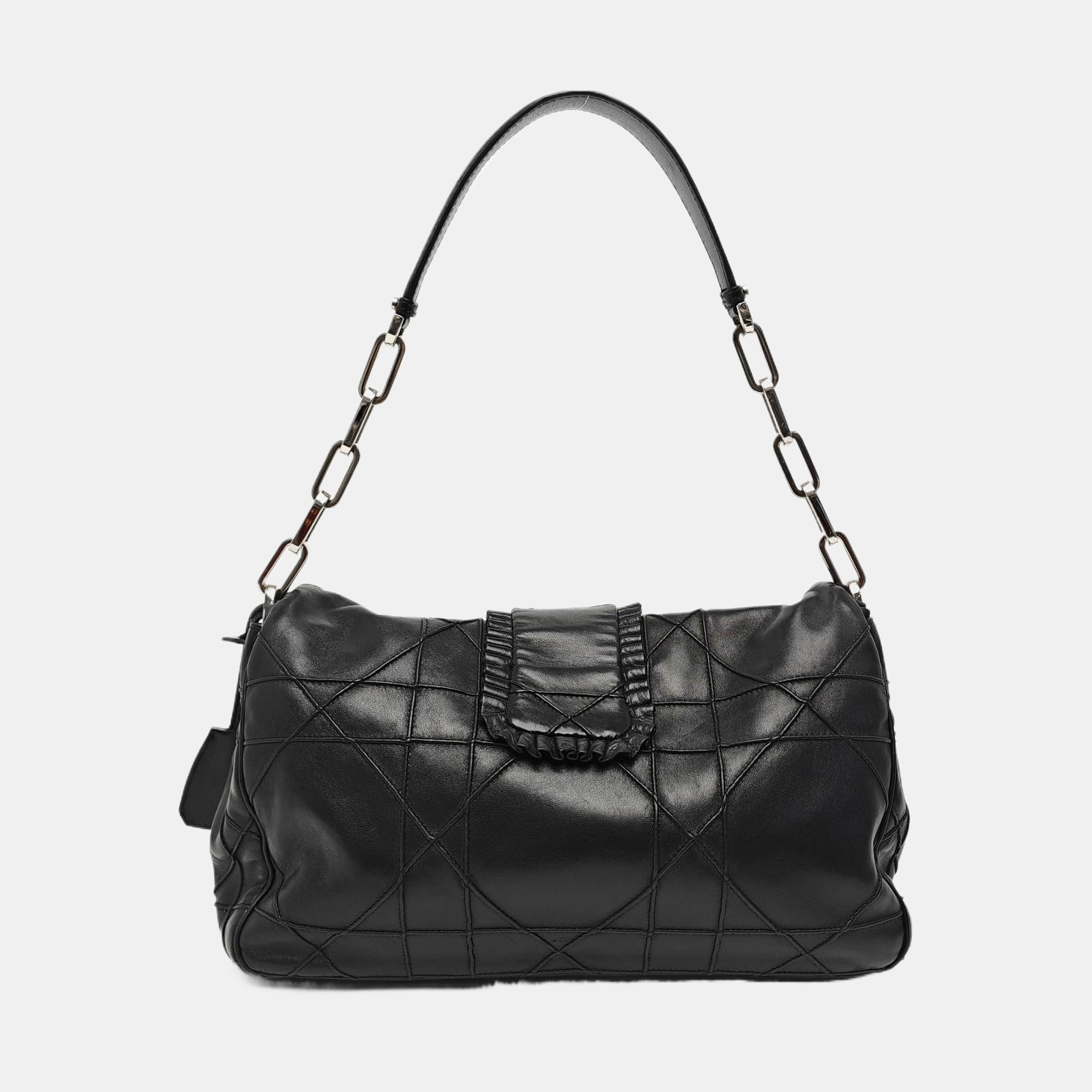 New Lock Cannage Calfskin Black
