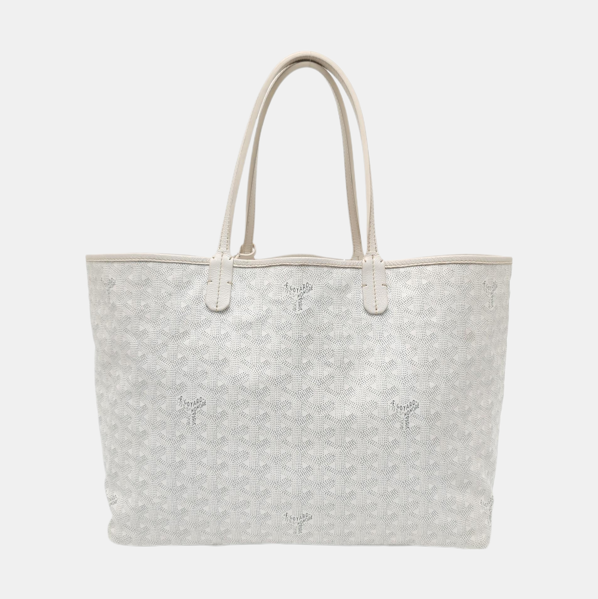 Authenticated pre-owned  Saint Louis PM Coated Canvas White - Tote Bag at Looply