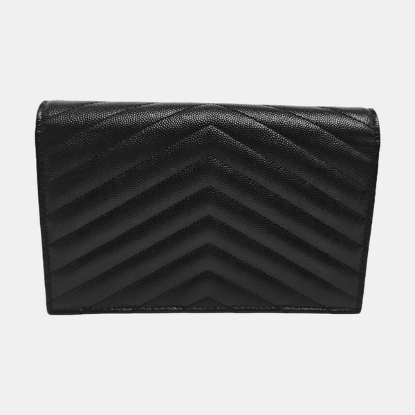 MONOGRAM Chevron Calfskin Black