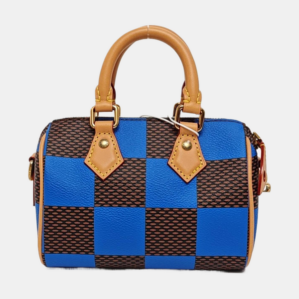 SPEEDY Super Mini Damier Coated Canvas Blue