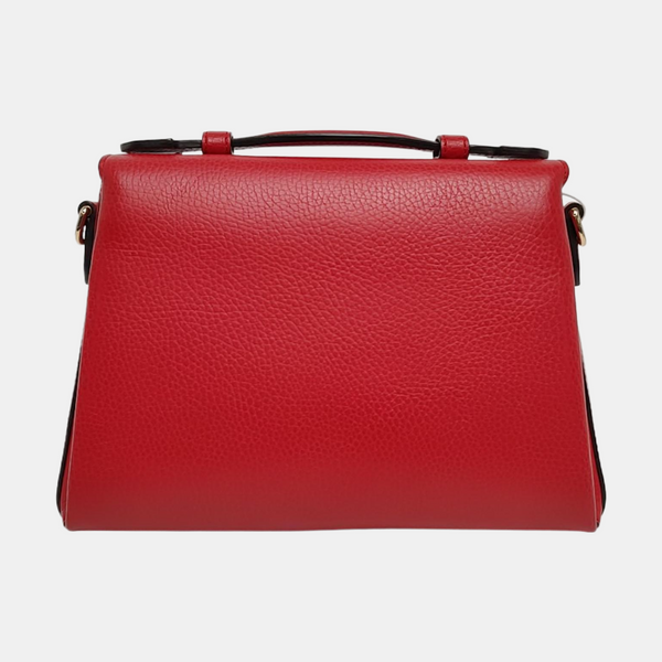 Interlocking G Large Calfskin Red
