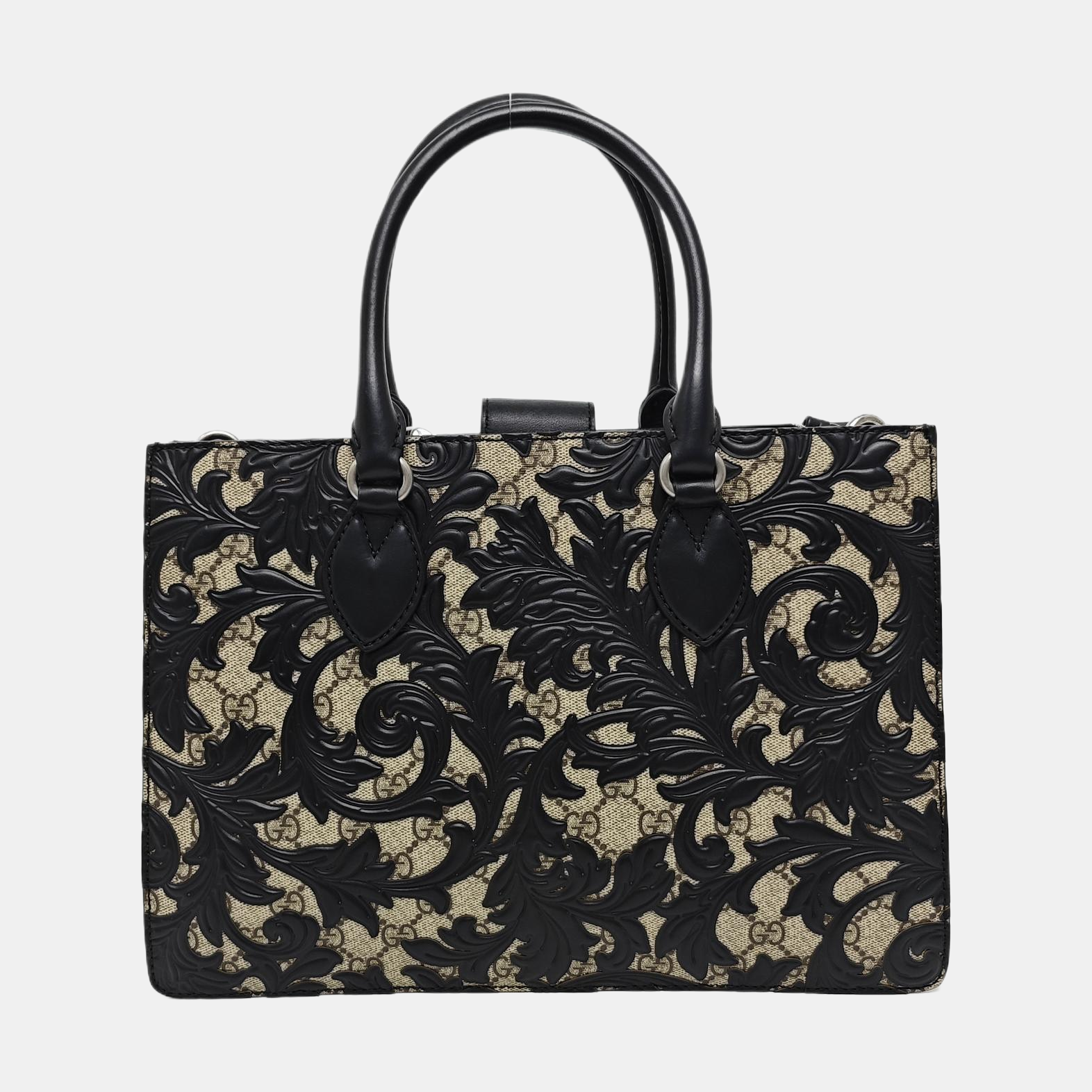 Monogram Coated Canvas Tote Bag Beige