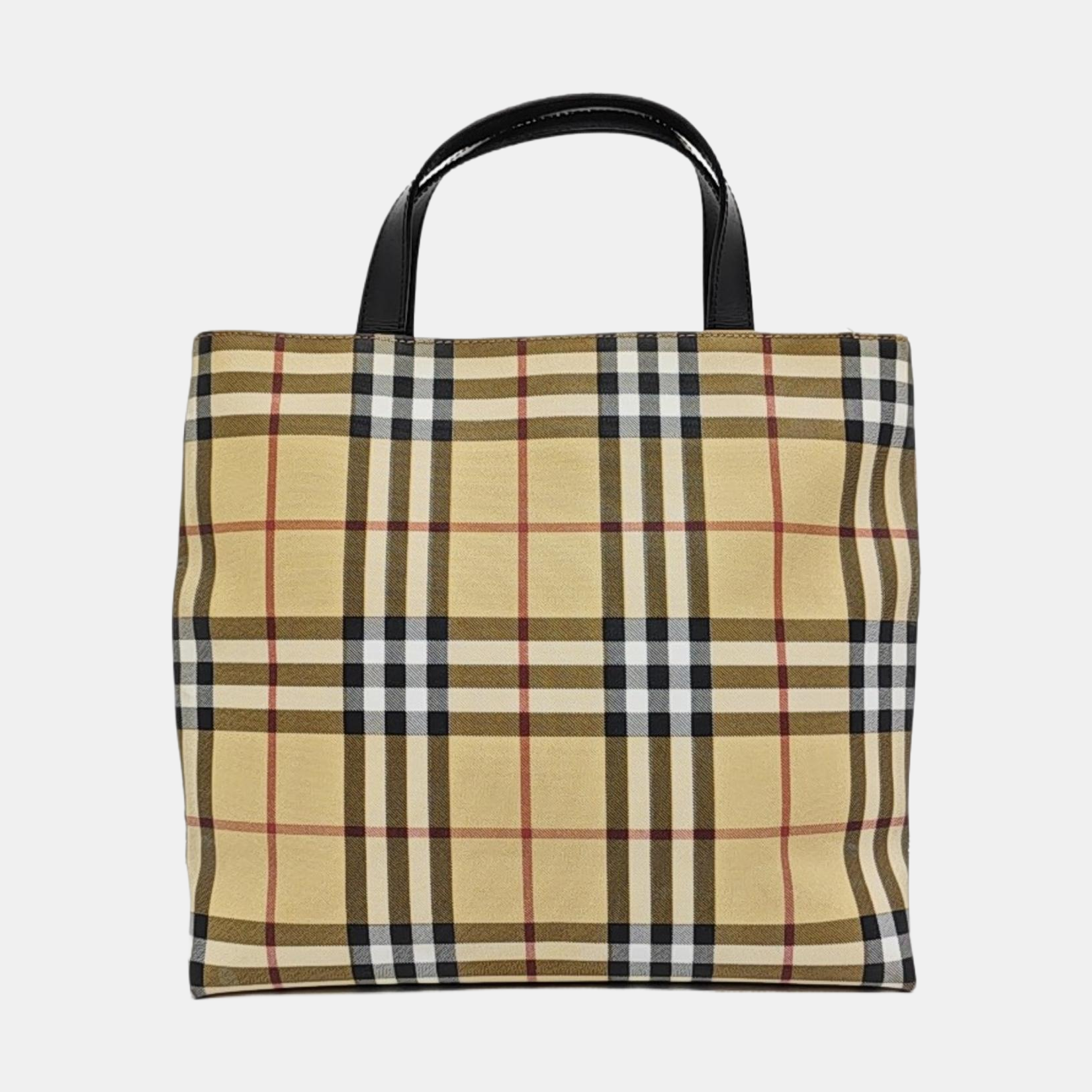 Coated Canvas Tote Bag Beige