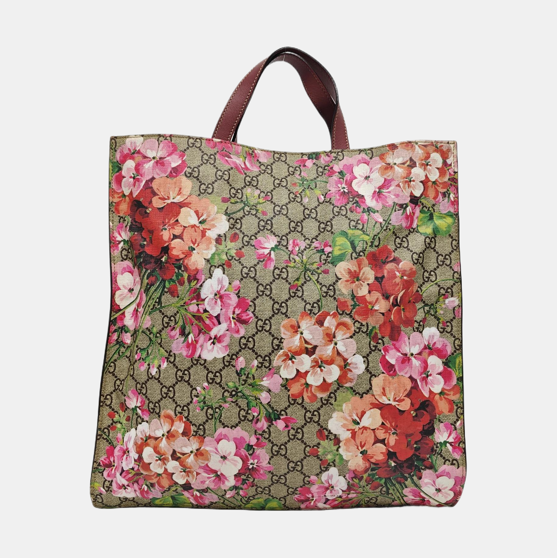 Monogram Coated Canvas Tote Bag Beige
