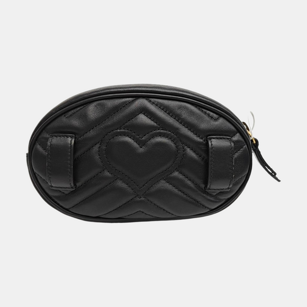GG Marmont Super Mini Quilted Calfskin Black