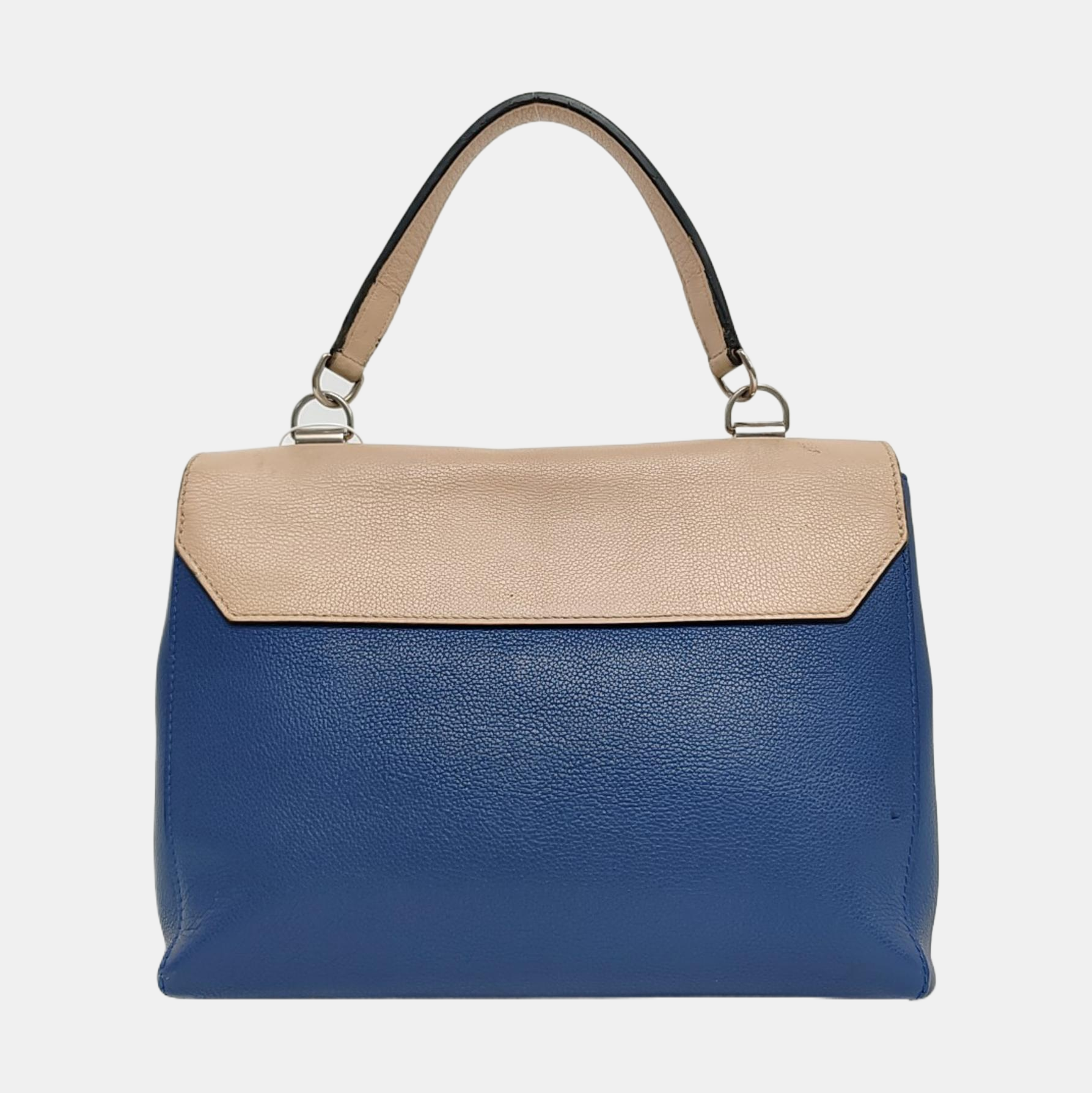 Authenticated pre-owned  LOCKME Calfskin Blue - Shoulder Bag at Looply