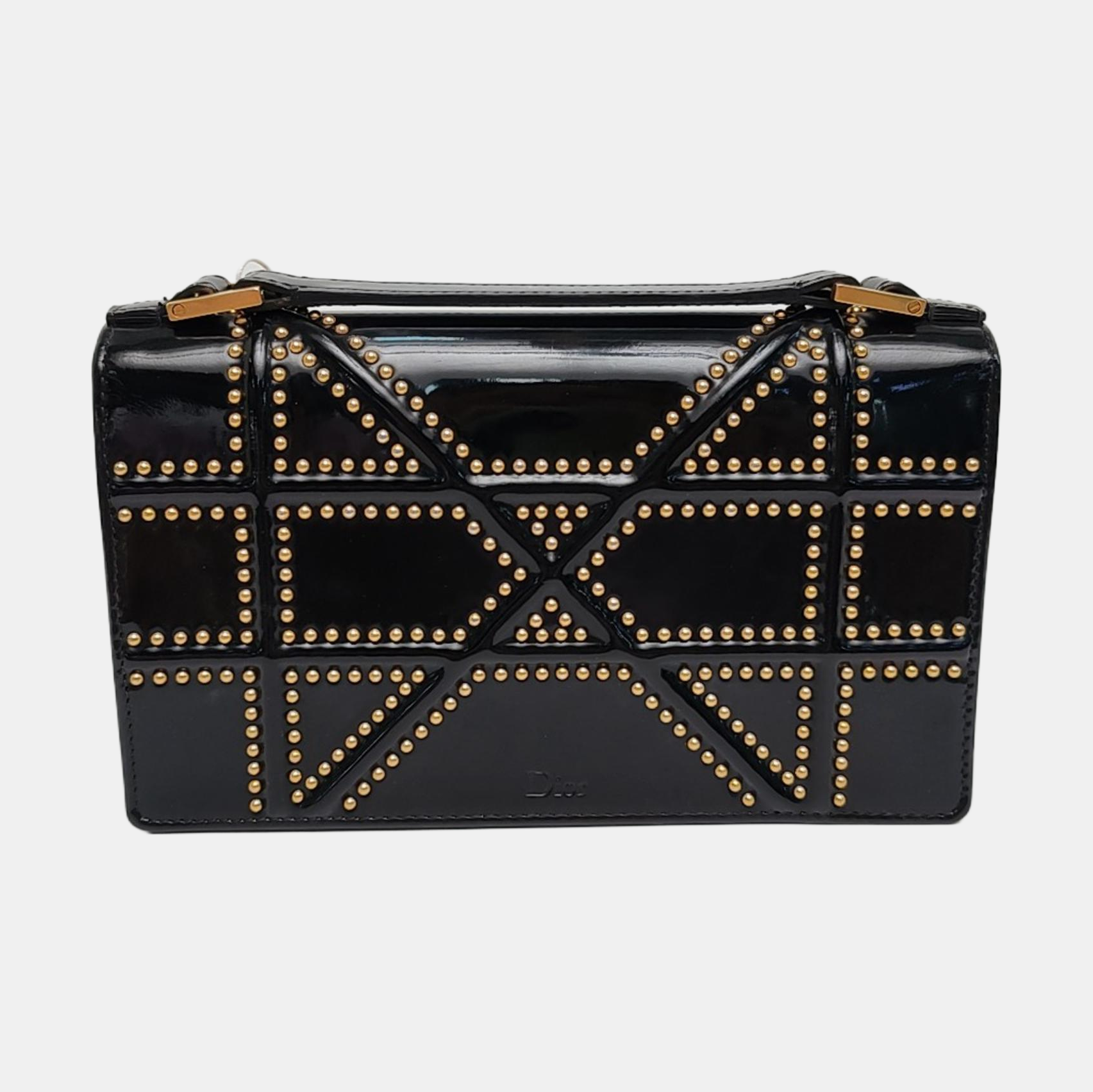 Diorama Cannage Calfskin Black