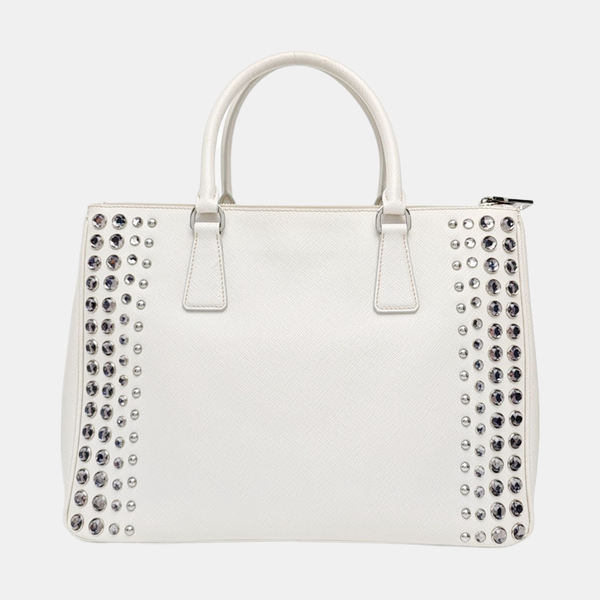 Galleria Extra Large Saffiano Calfskin White