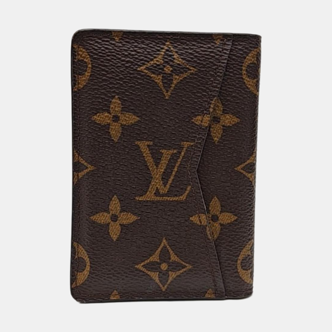 JAMES Monogram Coated Canvas Brown Card Holder