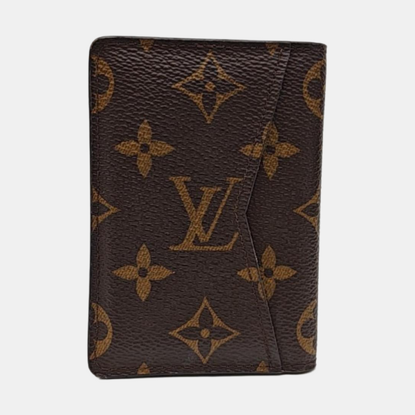 JAMES Monogram Coated Canvas Brown Card Holder