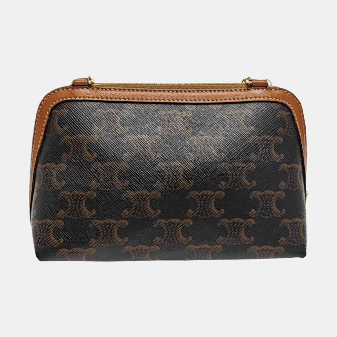 TRIOMPHE CANVAS Mini Coated Canvas Brown
