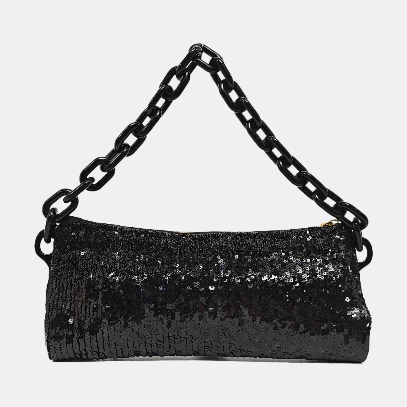 Sequins Top Handle Bag Black