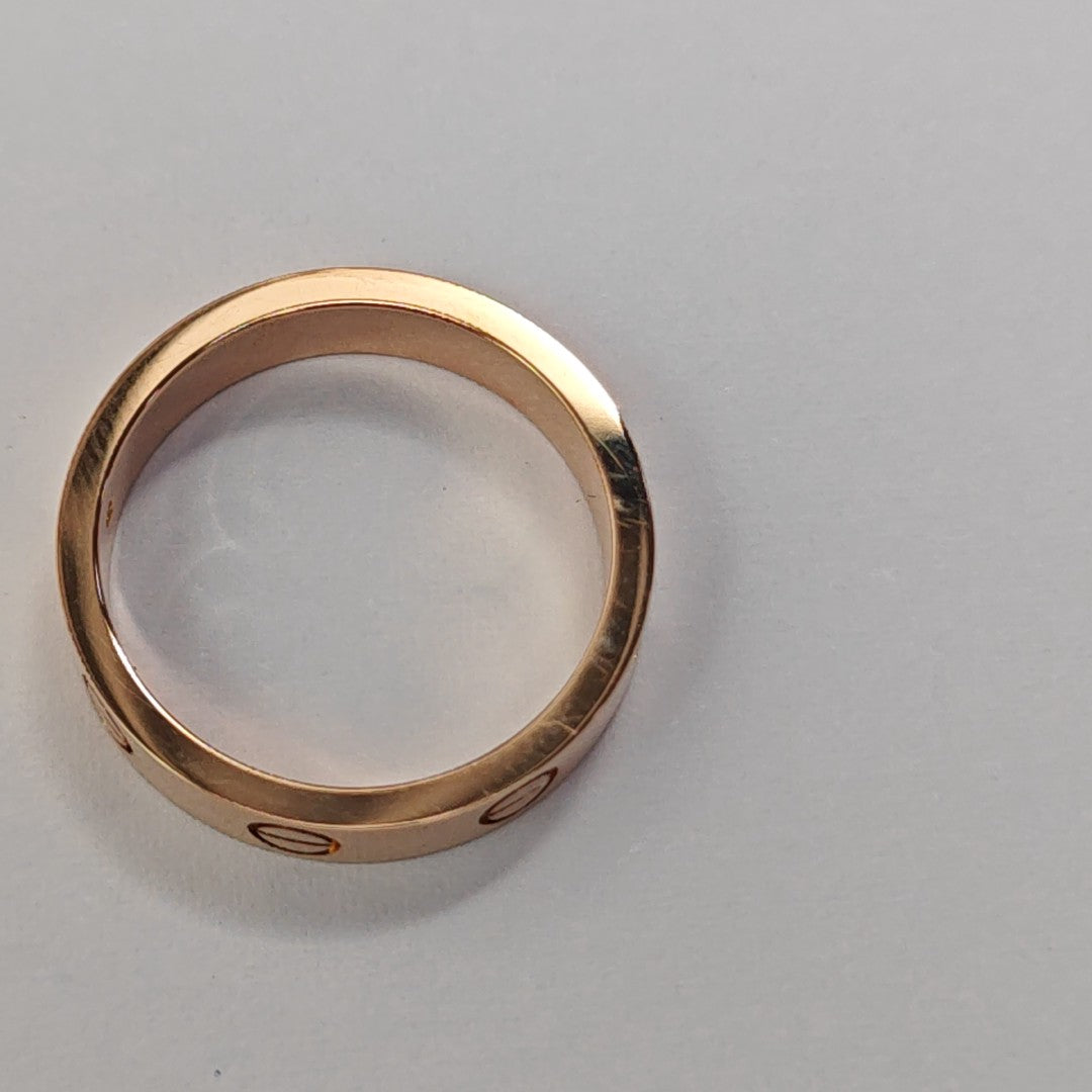 LOVE 18k Rose Gold Ring EU 49