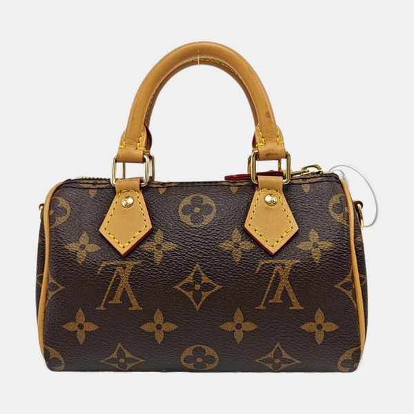 SPEEDY Nano Monogram Coated Canvas Brown